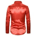 thumbnail image 4 of PuLe Men Long Sleeve Sequin Shirt Men's Shiny Lapel Collar Club Dance Slim Fit Colorful, 4 of 4