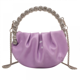 thumbnail image 1 of Bolso de bola de masa para mujer, bolso de nube fruncido, bolso de noche, bolso brillante, cartera de moda, bolso de hombro con cadena, morado, 15*6,5*10CM, 1 of 5