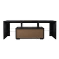 thumbnail image 3 of Hassch Black Tv Stand With Led Rgb Lights,Flat Screen Tv Cabinet, Gaming Consoles - In Lounge Room, Living Room And Bedroom(Black), 3 of 9