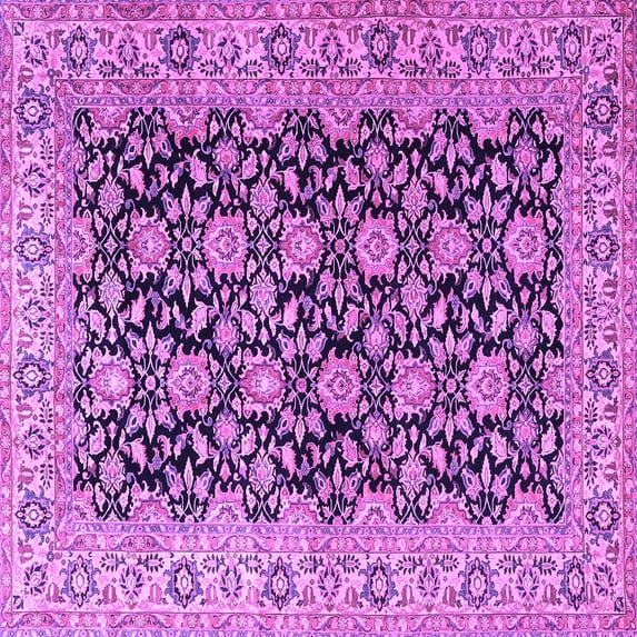 Ahgly Company Indoor Square Persian Purple Traditional Area Rugs, 6' Square