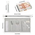 thumbnail image 3 of JIALIOU Nylon Trifold Card Wallet with ID Window Zipper Pocket for Men Women Teen Cute Pigs and Fruits, 3 of 7