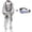 Silver, variant on HXWCHs Unisex Astronaut for Halloween Stage Performance Adult Men's Jumpsuit Sci-Fi Outfit S Silver