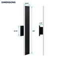 thumbnail image 4 of LUXRITE 24 Inch LED Outdoor Wall Sconce, 25W, 2000 Lumens, 5CCT, Dimmable, CRI 90, 120 Beam, 120-277V, ETL Black 2 Pack, 4 of 7