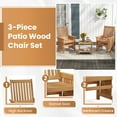 thumbnail image 4 of Gymax 3PCS Furniture Set w/ 1.5'' Umbrella Hole Hardwood Table & Chairs Set Patio, 4 of 5