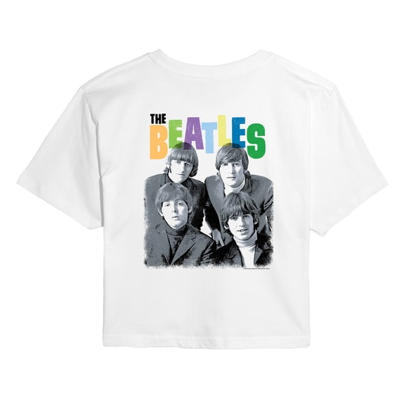 The Beatles - Color Layers - Juniors Cropped Graphic T-Shirt