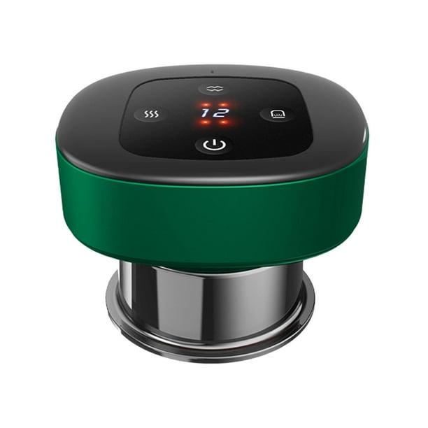 Máquina de ventosas 3 en 1 Masajeador Gua Sha Dispositivo de masaje con calefacción eléctrica Raspado Verde