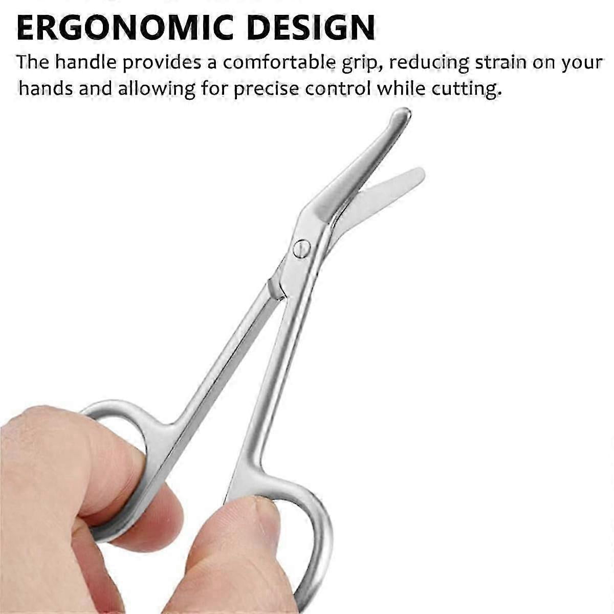 Ostomy Bag Scissor-Stoma Pouch Shear with Blunt Round Tip for Colostomy Ileostomy Care, Stainless Steel, 4.4Inch L, 2Pcs