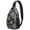 Spider Web and, variant on Sling Backpack,Spider Web and Skulls Halloween Pattern Sling Bag with Water Bottle Holder,Waterproof Sling Bag for Men/Women with Headphone Jack for Hiking,Travel