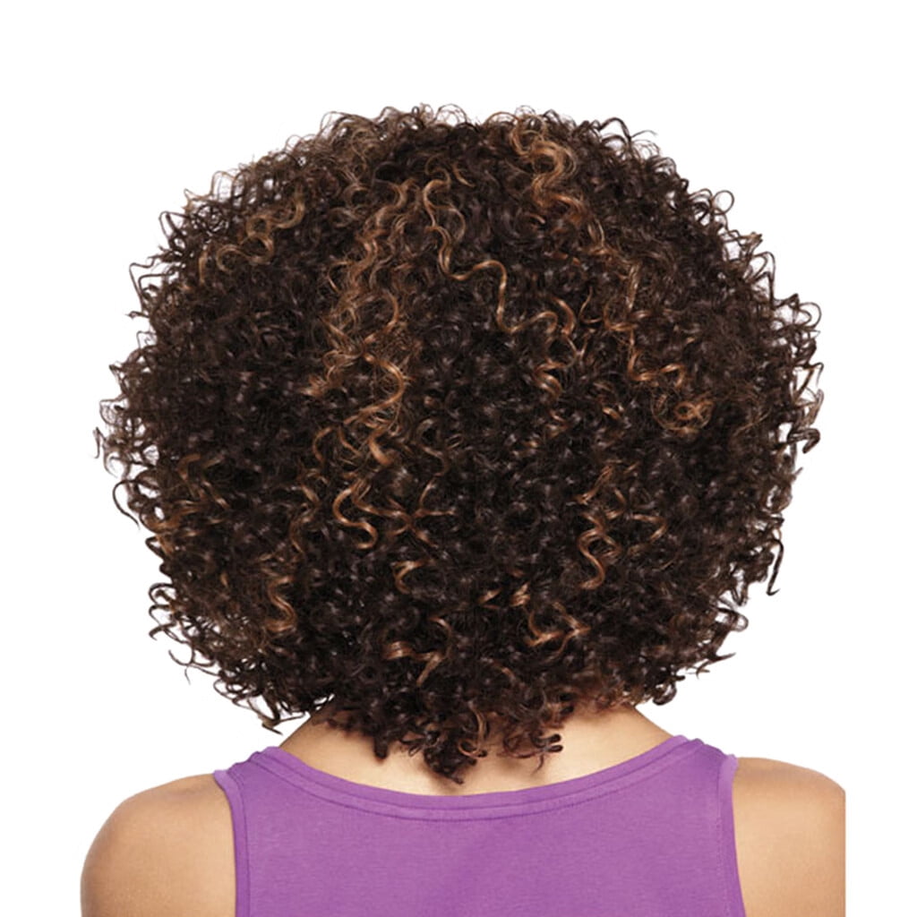 UTOURS Brazilian Virgin Hair Full Lace Cap Band Human Hair Wigs For Black Women Rose Hair Net Full Curly Wig Mix Colors Bob W