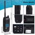 thumbnail image 3 of Retevis RM21 Radio Marine Portative, Radio Flottante Bidirectionnelle Étanche IP67, Micro à Réduction de Bruit, 1800 mAh, Écran LCD Rétroéclairé Radio Maritime, NOAA, Interne, 3 of 9