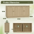 thumbnail image 5 of Magic Union Modern Buffet Cabinet with Storage, 63" Fluted Sideboard Accent Cabinet with Adjustable Shelves & Arched Doors, Modular Coffee Bar Credenza for Dining Room Kitchen Living Room Entryway, 5 of 8