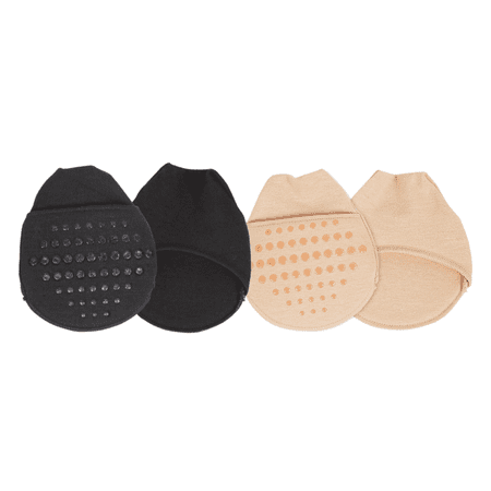 

Women Front Foot Pad Non-Slip Forefoot Pad Pain Relief Half Forefoot Socks Invisible Breathable for High Heel/Sandal/Dress Shoes 2pairs