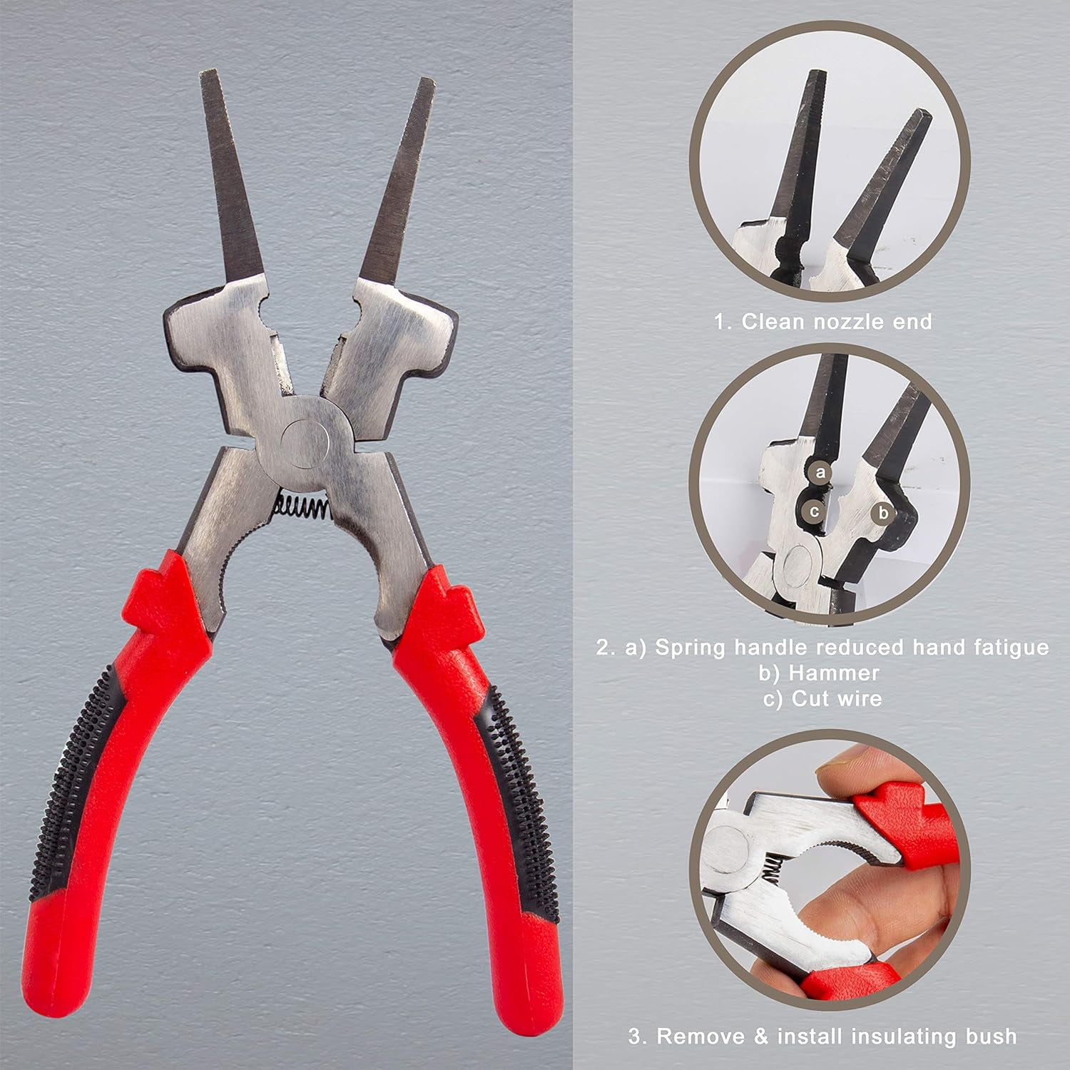 Welding Tools Set, 8" MIG Welding Pliers with Welding Chipping Hammer, Wire Brush and Storage Case