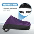 thumbnail image 3 of Unique Bargains 190T XL Motorcycle Motorbike Cover Waterproof Rain Dust Sun Outdoor Protection Black&Purple, 3 of 7