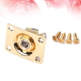 thumbnail image 4 of LOVEVER guitar input jack 1/4 Inch 6.35mm Guitar Jack Plate Socket Copper Guitar Pickup Output Jack Plug with Jack Plate Screws for Electric Guitar Bass (Golden), 4 of 8