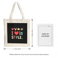 thumbnail image 3 of Stylish Canvas Tote Bag with Vibrant Orange and Pink Splash Design - Perfect for Shopping Travel and Parties, 3 of 4