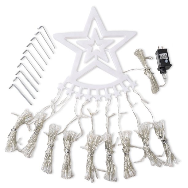 Star Light String Yard IP65 Empresa de agua Decoración de la cascada Lámpara LED DIY Indoor Hogar Night Lighting para la decoración del partido Luz cálida Luz enchufe sidaley HA011618-05B