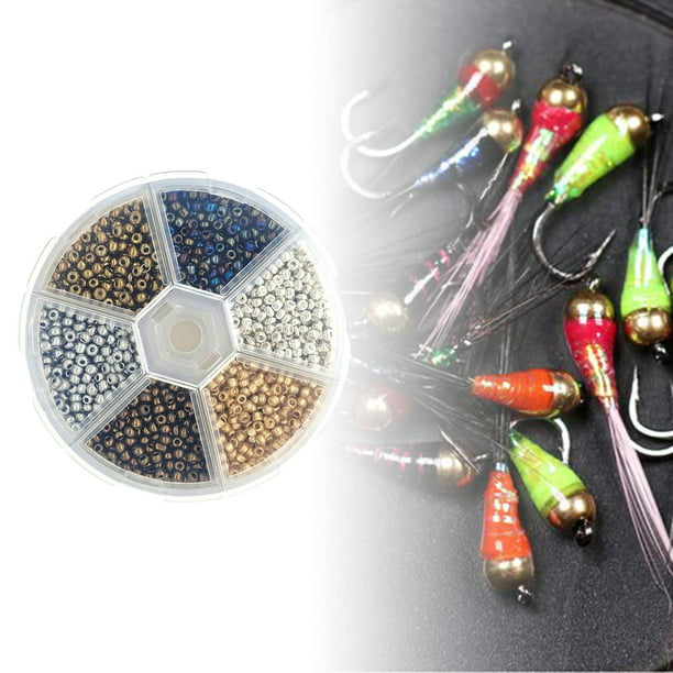 Greatfishing 1000pc Mixed Colors Fly Hook Head Beads Fly Hook Head Beads  Fly Hook Binding Material Color Reflective Head Beads Fly Tying Materials
