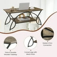 thumbnail image 6 of Costway Spacious Tabletop Rectangular Wooden Coffee Table, Dark Brown, 6 of 9