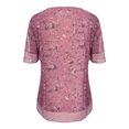 thumbnail image 6 of Vmvidoty Womens Summer Floral Double Layers V Neck Dressy Casual Blouses Ruffle Short Sleeve Work Tops for Women Trendy Pink S, 6 of 7