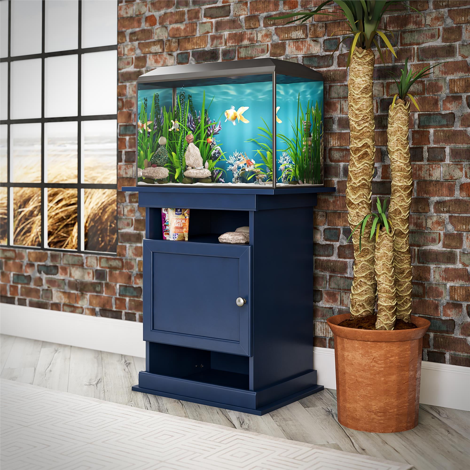 Flipper(tm) 10/20 Gallon Aquarium or Terrarium Tank Stand, Indigo Blue