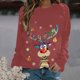 thumbnail image 1 of Puntoco - Sudadera con estampado navideño de manga larga para mujer, informal, a la moda, blusa Puntoco  Puntoco-3544, 1 of 6