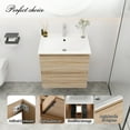 thumbnail image 2 of Holaki 24" Bathroom Vanity With Gel Basin Top, Light Oak, 2 of 8