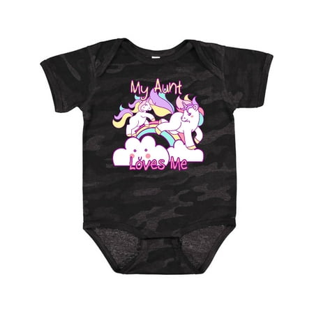 

Inktastic My Aunt Loves Me Unicorn Gift Baby Girl Bodysuit