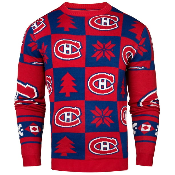 Montreal Canadiens NHL Patchs Laid Pull Col Rond - Klew