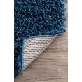 thumbnail image 4 of Contemporary Modern Simple Solid Shaggy Area Rug in Navy Blue Size 4' x 6', 4 of 4