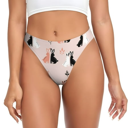 Sigee White And Black Rabbit for Women s G-String Panty  Low Rise  Soft Lace Perfect for Everyday Wear or Special Occasions-XX-Large