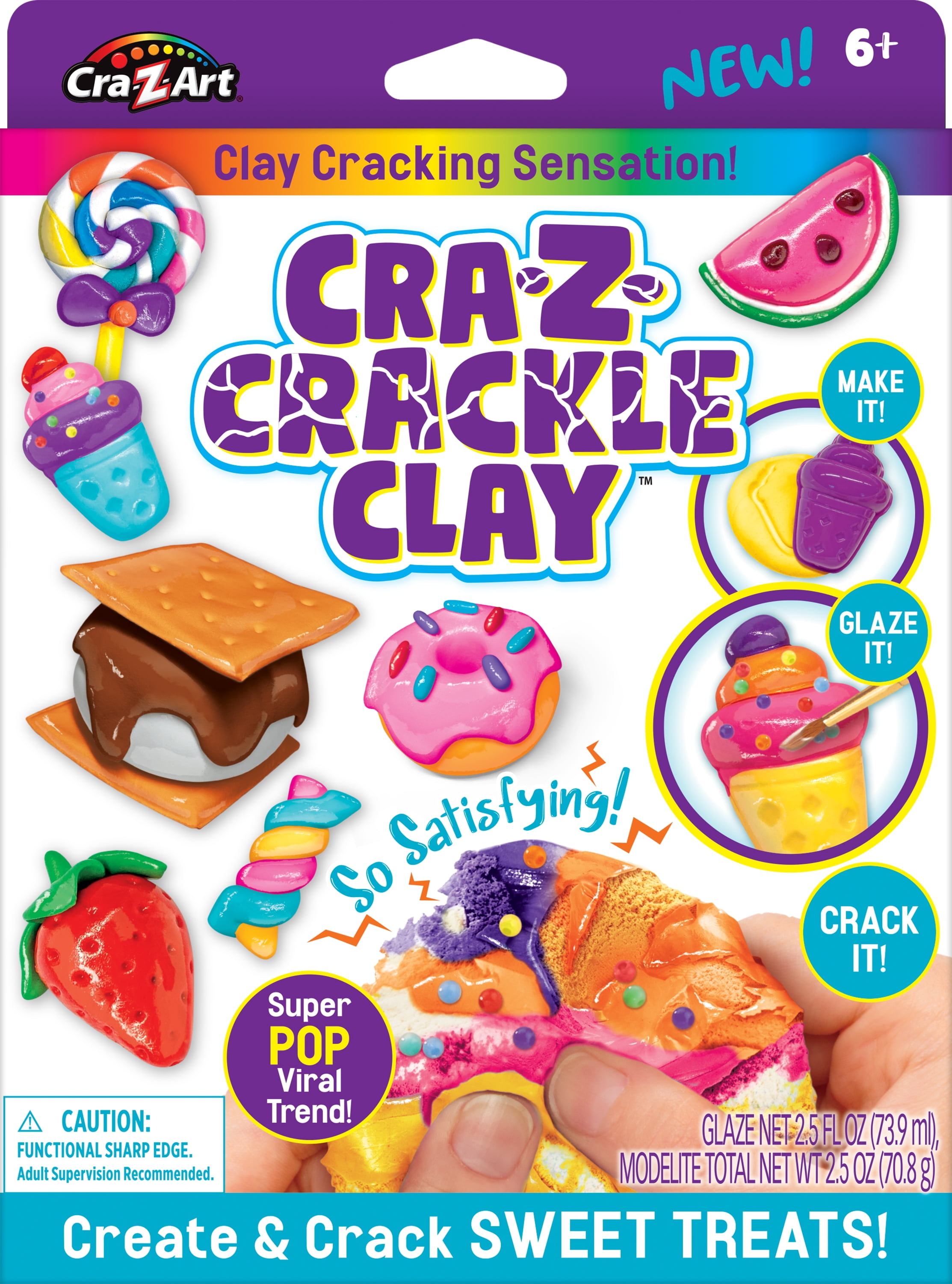 Cra-Z-Art Cra-Z-Crackle Clay Soft Modelite Dough Multicolor Set, Easter Gift for Kids
