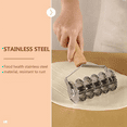 thumbnail image 2 of Stainless Steel Noodle Bread Flour Italian Pastry Cookies Wheel Tortilla Mold Manual Slicer Pizza, 2 of 7