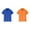 Blue 1PCS & Orange 1PCS, variant on TSADFHJI 2 Pack Gym Tops for Boys Pack Cute Kids Boys Girls Short Sleeve Shirt Button Closure Comfortable & Soft Fabric Xxl