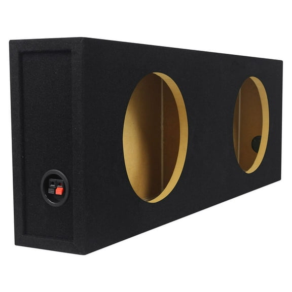 Rockville Slim Sub Box Enclosure For 2) Rockford Fosgate R2SD2-10 10" Subwoofers