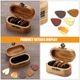 thumbnail image 2 of 1 Set Wooden Guitar Pick Box And Picks, Guitar Pick Holder Storage Box For Acoustic And Electric Guitars, 2 of 6