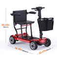 thumbnail image 6 of ENGWE Mobility Scooter, 270W Folding Mobility Scooters for Adults Seniors with Removable 24V 16AH Lithium Batterie, 15 Miles Long Range UL2849, 6 of 7