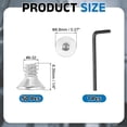 thumbnail image 2 of Uxcell Flat Head Socket Cap Screws Countersunk Bolts Head Machine Screws 304 Stainless Steel (18-8) UNC Socket Drive Bolt Fasteners for Industry Machinery Household #6-32 x 1/4" 50, 2 of 7