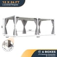 thumbnail image 3 of Richryce 12' x 24' Outdoor Louvered Pergola with Adjustable Aluminum Rainproof Roof, White, 3 of 7