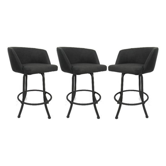 Swivel Metal Bar Stool 30" - Joey - Moonstone - Grey