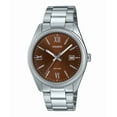 thumbnail image 1 of Casio Reloj Estándar Analógico de Acero Inoxidable con Revestimiento Iónico y Esfera Marrón, Movimiento de Cuarzo, Modelo MTP-1302DD-5AV para Hombre., 1 of 2