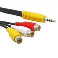 thumbnail image 2 of Cable AV de 3,5 mm a RCA, adaptador AV para TV Samsung, Ancable paquete de 2 componentes de 6 pulgadas (15 cm) a divisor de audio/vídeo de 3,5 mm para TV, reproductor de DVD, Gamecube, Wii, Old Sega, 2 of 5