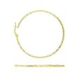 thumbnail image 4 of JewelStop 14k Textured Yellow Gold Hoop Earrings - 2 X 45mm, (3/32" x 1 3/4"), 2.7gr., 4 of 5