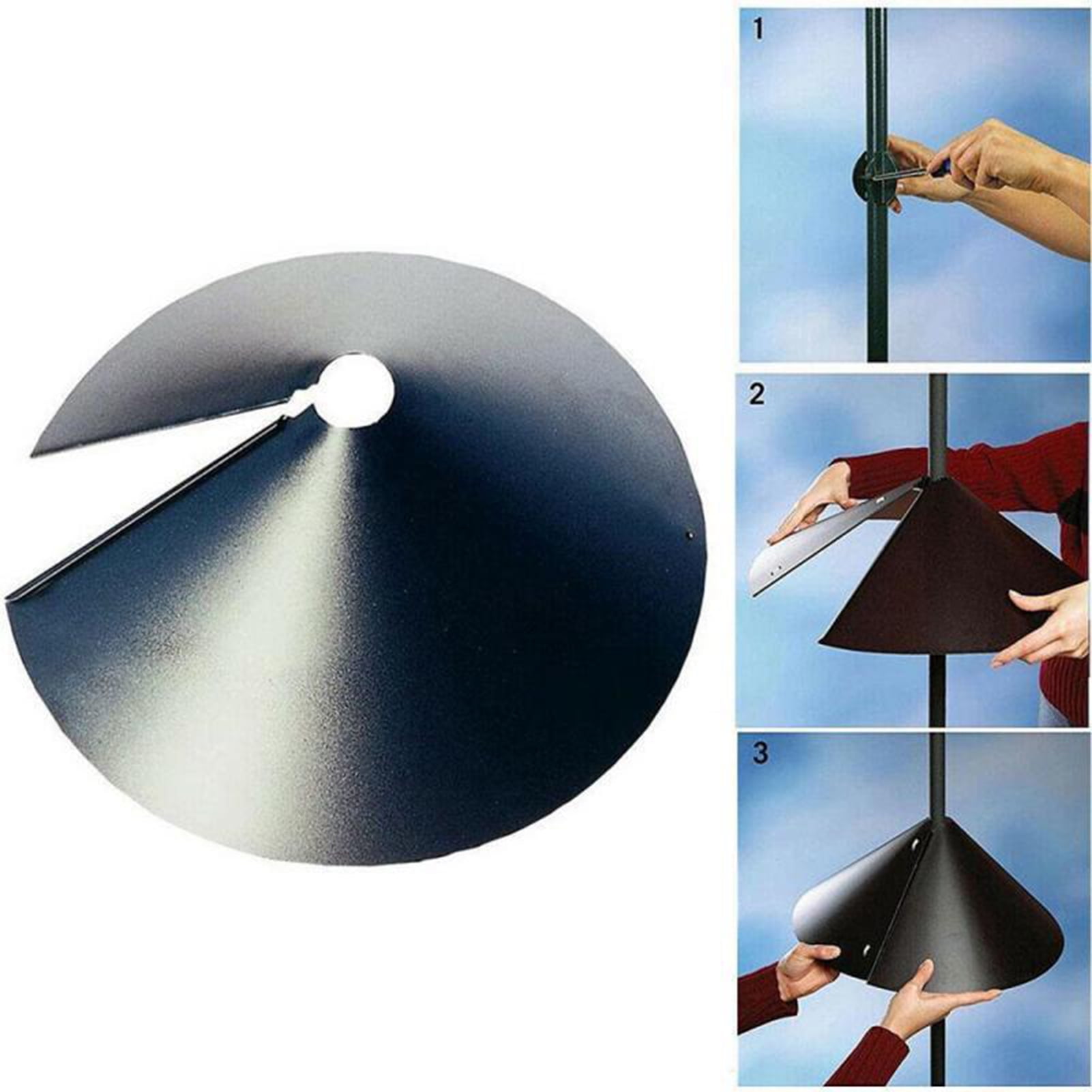 Squirrel Proof Baffle 鈥?12/14/16/18 Inches Wide Squirrel Protection for Bird Feeders 鈥?Anti-Rust Galvanized Steel Hangable Baffle, Protects Bird Houses from Squirrels