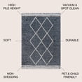 thumbnail image 3 of JONATHAN Y MERCER SHAG 3 x 5 Area Rug, Mercer Plush Tassel Moroccan Geometric Trellis - Denim Blue/Cream, MCR103A-3, 3 of 4