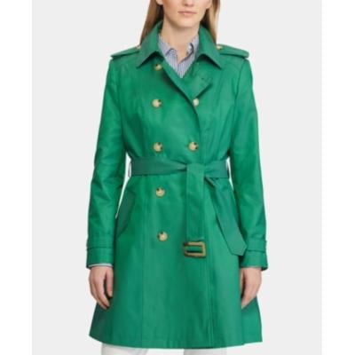 lauren ralph lauren belted water resistant trench coat