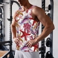 thumbnail image 5 of Logiee Coral Reef Print Men's Workout Tank Top,Quick Dry Workout Tank Top,Gym Muscle Tee,Fitness Bodybuilding Sleeveless T Shirt-4X-Large, 5 of 7