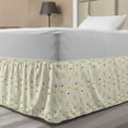thumbnail image 1 of Pear Bed Skirt, Freshness Fruits Divided into 2 Slices Organic Summer Organic Food Eat Juicy, Elastic Bedskirt Dust Ruffle Wrap Around for Bedding Decor, 4 Sizes, Mustard Champagne, by Ambesonne, 1 of 2