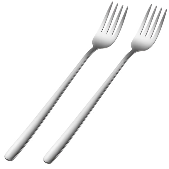 ACDANC 2026 New 3Pcs Thick Stainless Steel Long Handle Dessert Forks Flatware Set for Home Restaurant for Dining, Desserts, Parties, Special Occasions, Catering, Kitchen