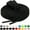 02# Black, variant on 2 Pairs Flat Sneaker Shoe Laces 2/5" in 20 Colors, Wide Shoelaces for Athletic, Skate Shoes